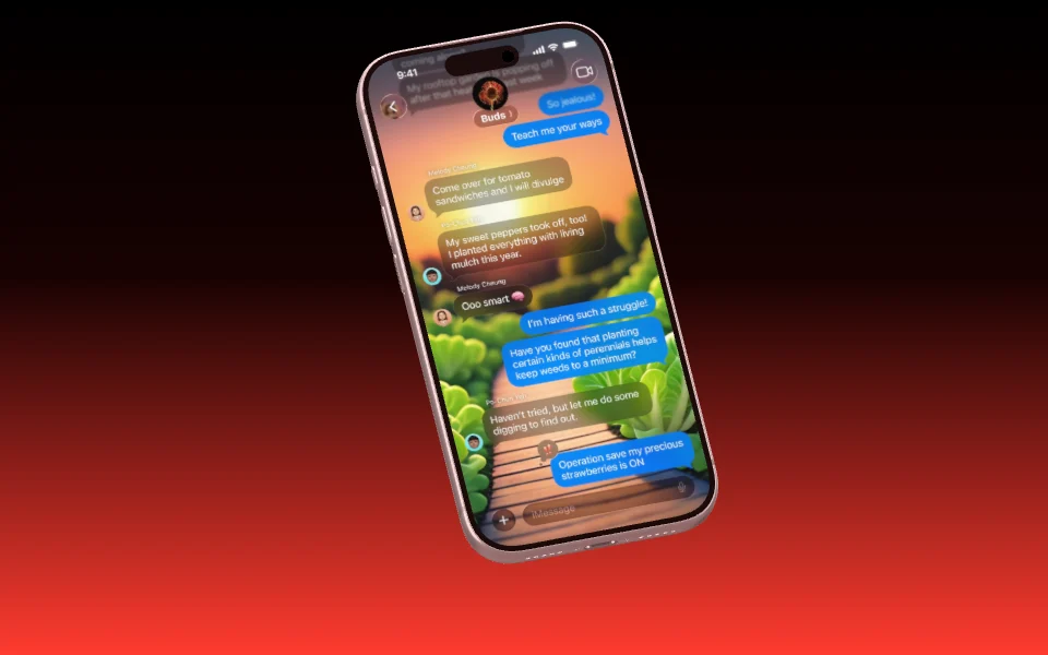 The camera circles slowly around a floating iPhone 17 Pro, first one way, then the other.