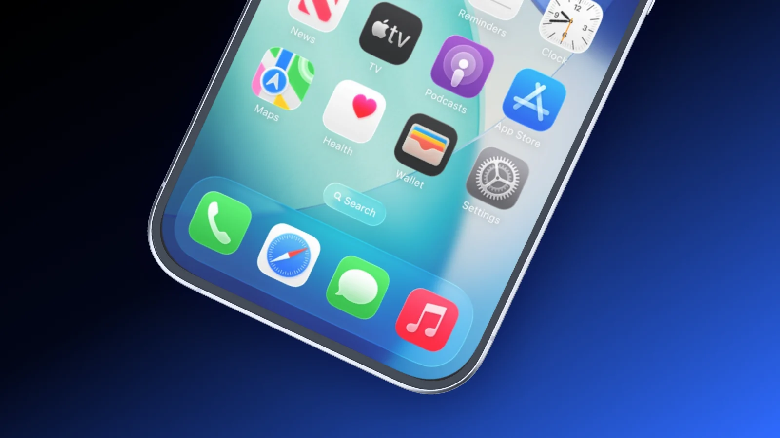 An iPhone 16 Pro very close to the camera, drifting slowly.