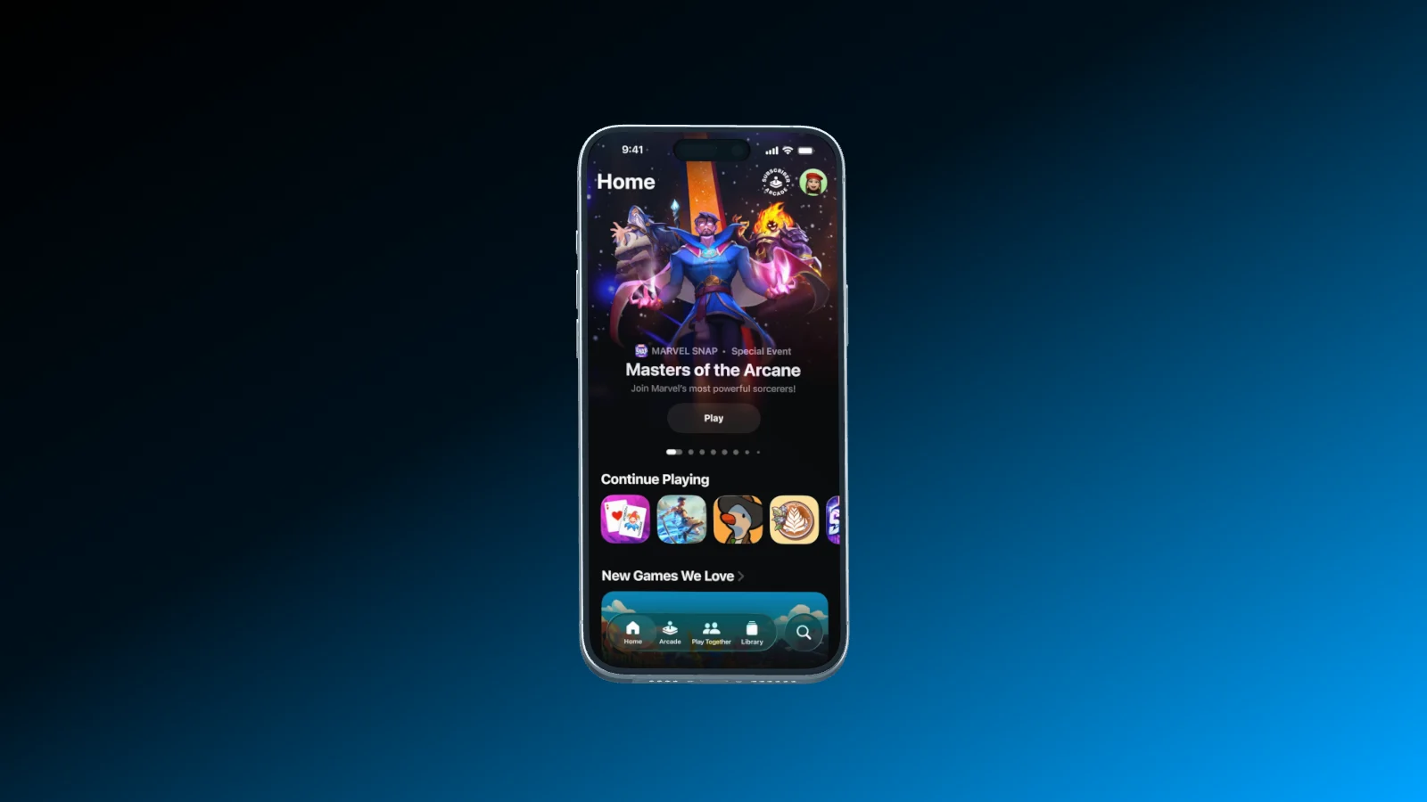 An iPhone 16 Pro Max straight on, centered with plenty of room around it.
