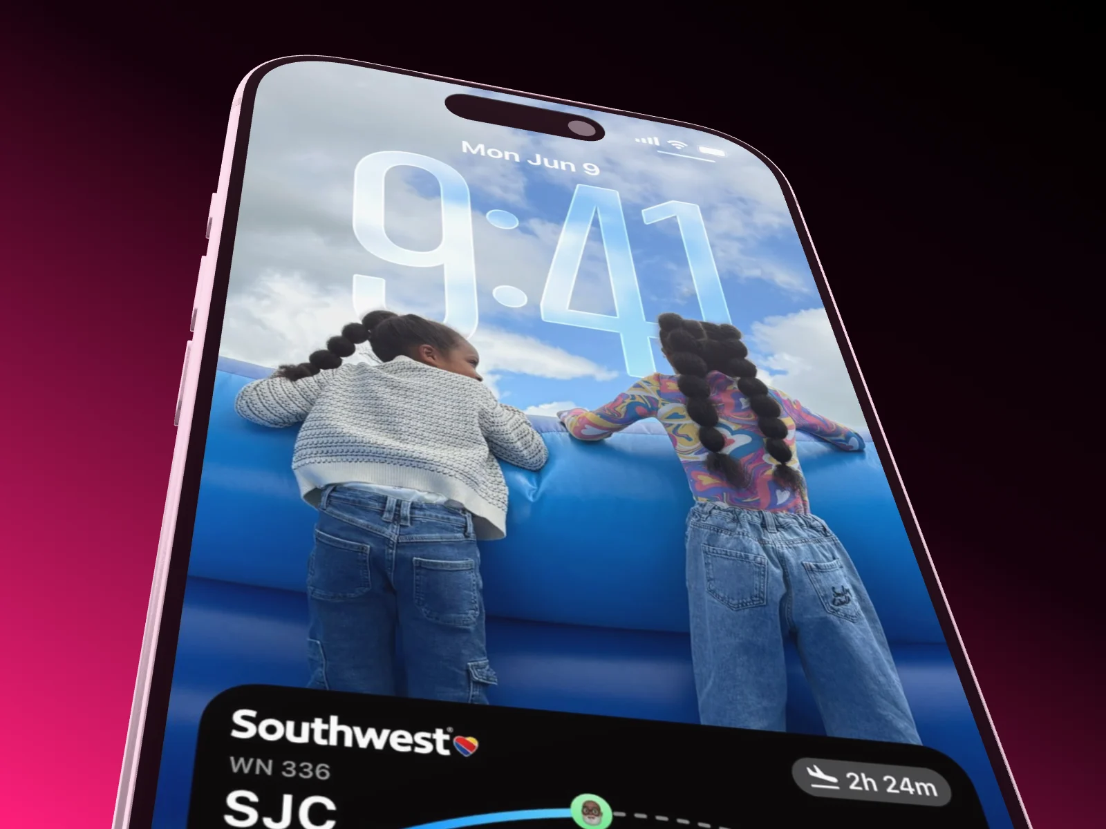 An iPhone 17 Pro the camera sweeps across from top to bottom